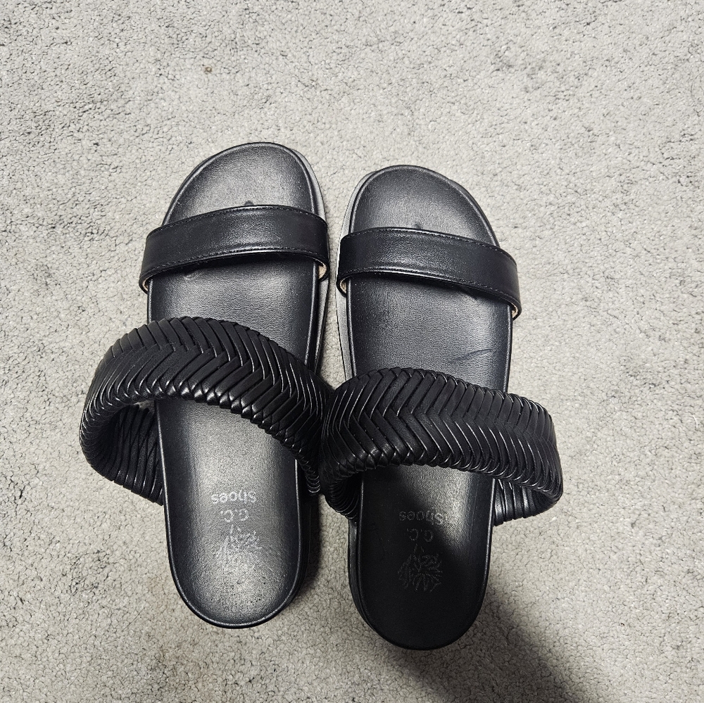 CC Shoes Black Slide Sandals